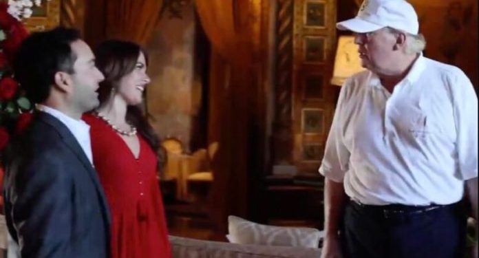 WATCH: Trump Surprises Couple Taking Engagement Pictures At Mar-A-Lago
